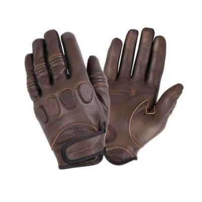 CE summer glove &quot;GIG PRO&quot; in genuine leather color brown 