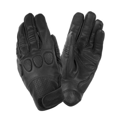 CE summer glove &quot;GIG PRO&quot; in genuine leather color black 