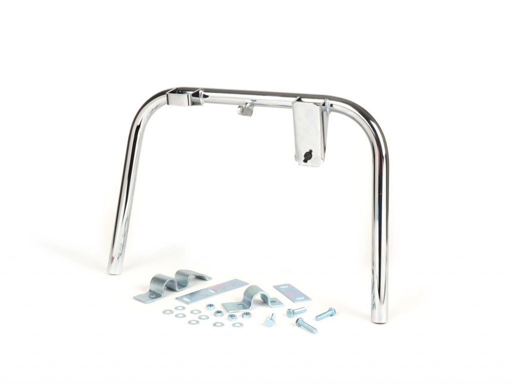 Chrome central stand BGM- Pro soft stop system for Vespa 50 R/Special/SS/90/125 Primavera ET3 