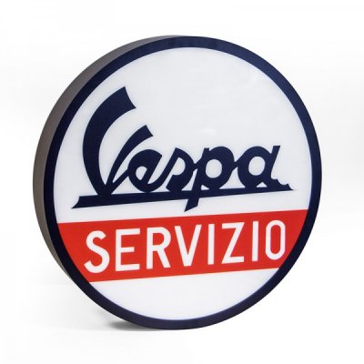 Leuchtreklame Vespa-Service 