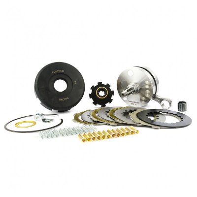 Kit albero motore calettato + frizione &quot;bull clutch&quot; corsa 57 per Vespa 125&#x2F;150 PX-Sprint Veloce 