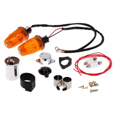 Kit de conversión de intermitentes 6 Voltios en terminales de manillar para Vespa 50&#x2F;90&#x2F;125&#x2F;​Primavera&#x2F;​ET3&#x2F;​125 VNB&#x2F;GT&#x2F;GTR&#x2F;TS&#x2F;​150 VBA&#x2F;VBB&#x2F;GL&#x2F;Super&#x2F;​Sprint&#x2F;160 GS&#x2F;180SS-Rally 