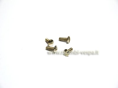 Kit viti fissaggio clacson (4 pz.) nichelate per Vespa 125 V1&gt;15T&#x2F;V30&gt;33T 