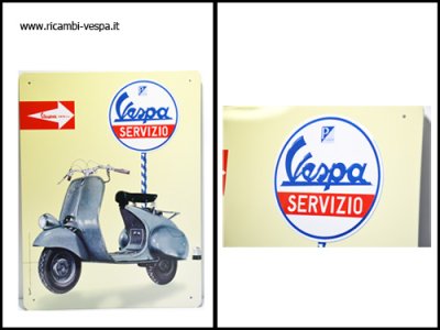 Locandina in latta Vespa servizio 