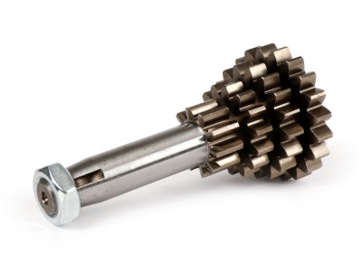 Cluster Gear Fabbri gear shaft 4 Speeds (Z 10-14-18-21) for Vespa 50-90-125 Primavera&#x2F;ET3&#x2F;PK 