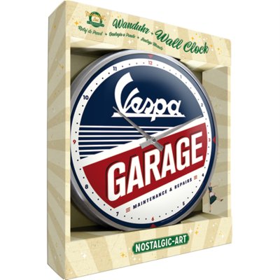 Reloj de pared Vespa Garage 