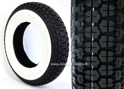 UNILLI whitewall tire 51J (3.50&#x2F;10) Vespa 125&#x2F;150&#x2F;160&#x2F;180&#x2F;200 for Vespa Sprint-GL-GTR-TS-PX-Rally 