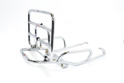 Chrome Luggage Rack with Handles 