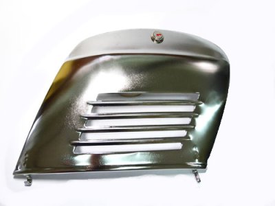 PORTELLO VANO MOTORE CROMATO CON SERRATURA per Vespa 50 3°&#x2F;​L&#x2F;​R&#x2F;​S 3°&#x2F;​Special&#x2F;​SS&#x2F;​90 3°&#x2F;​R&#x2F;​SS&#x2F;​100&#x2F;​125&#x2F;​PV&#x2F;​ET3 