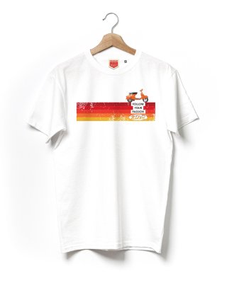 White &quot;Rally 180&quot; T-shirt by RDV 