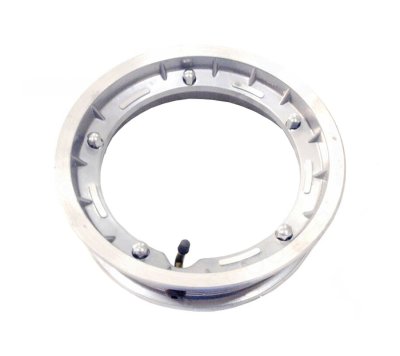 &quot;RUSH&quot; Split Rim in Metallic Gray Aluminum 2.10&#x2F;10 for Vespa 50-125&#x2F;PV&#x2F;ET3&#x2F;PK&#x2F;S&#x2F;XL&#x2F;XL2&#x2F;125 GT-TS&#x2F;150 GL&#x2F;GS VS5T&#x2F;Sprint&#x2F;V&#x2F;T4&#x2F;Rally&#x2F;PX&#x2F;PE 