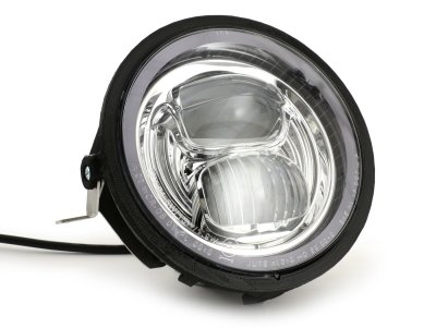 Front optical group incl. conversion ring and LED headlight support 12V DC for Vespa PX80-200&#x2F;​PE&#x2F;​Lusso&#x2F;​'98&#x2F;​MY&#x2F;​'11 