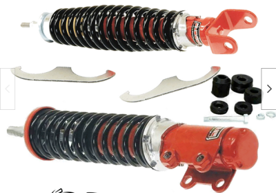 Kit ammortizzatori anteriore e posteriore &quot;Sport Tuning&quot; Carbone per Vespa 50&#x2F;125 PK Rush-HP-N-FL 