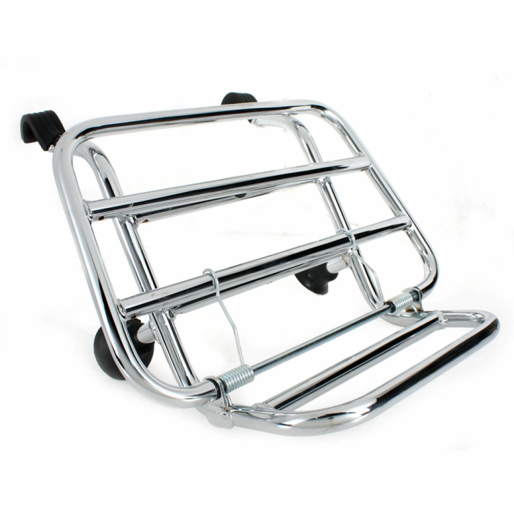 Portapacchi completo anteriore cromato Cuppini per Vespa 125/150/250/300 GTS/​GTS Super/​GTV/​GT 60/​GT/​GT L 