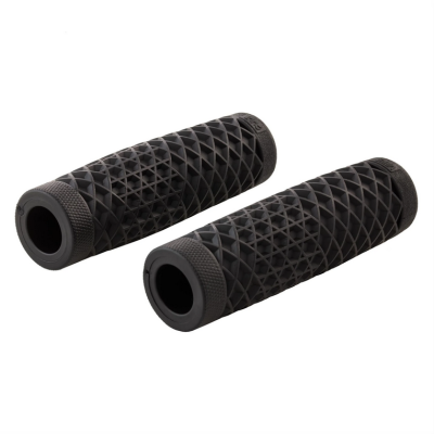 Pair of CULT VANS Waffle Ø 22&#x2F;22 mm black grips for Vespa Vespa 125 V1-15&#x2F;​V30-33&#x2F;​VM&#x2F;​VN&#x2F;​VU&#x2F;VNB3&gt;6T&#x2F;150 GL&#x2F;VBA&#x2F;VB1&#x2F;GS&#x2F;160 GS 