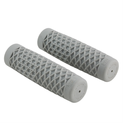 CULT VANS Waffle Grips Ø 24&#x2F;24 mm in gray color for Vespa 50&#x2F;90&#x2F;125 Primavera ET3&#x2F;GTR&#x2F;Sprint V&#x2F;TS&#x2F;Rally&#x2F;PX 