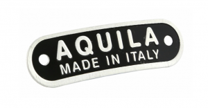 Targhetta  Aquila Made in Italy per coprisella 