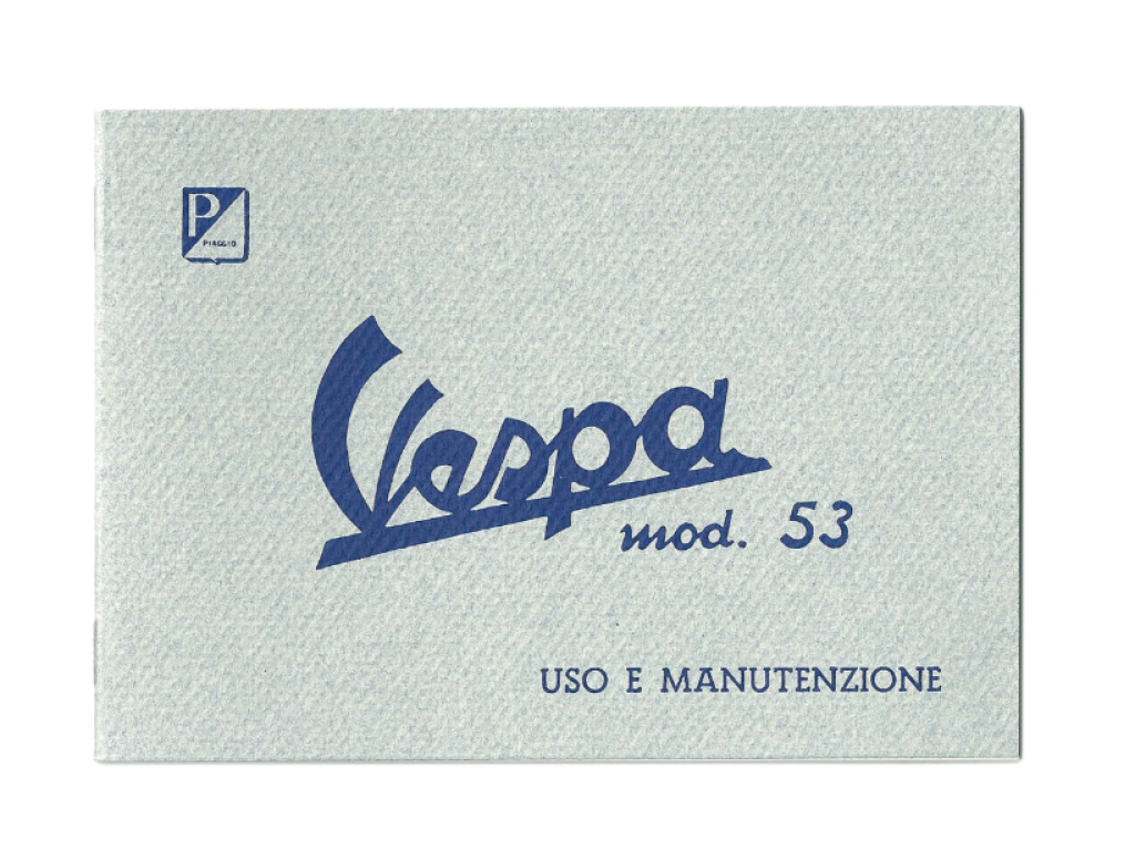 Libretto uso e manutenzione tipo ORIGINALE dal 1953 per Vespa 125 VM1>2T 