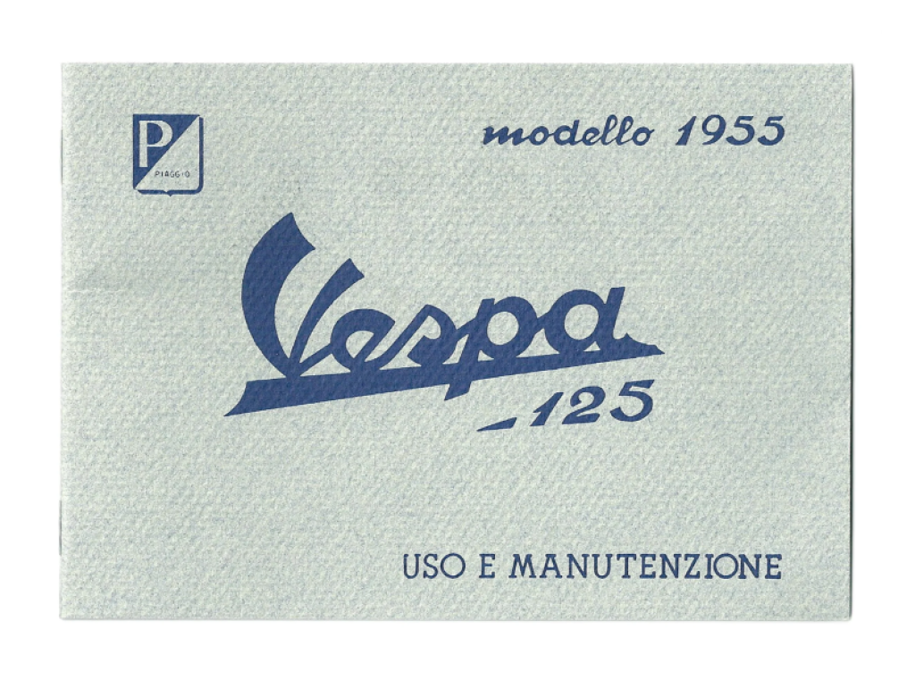 Libretto uso e manutenzione tipo ORIGINALE dal 1955 per Vespa 125 VN1>2T 