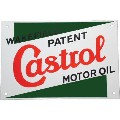 Targa in latta smaltata CASTROL CLASSIC logo 