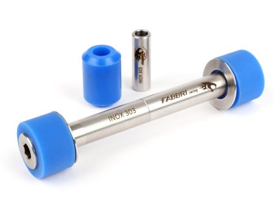 Silent-block engine crossmember FABBRI RACING Blue, stainless steel&#x2F;polyurethane, 60 sha (Shore) for original Piaggio Vespa engine casings V50, V90, SS50, SS90, PV125, ET3, PK S, PK XL 