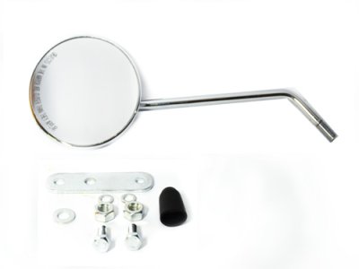 Chromed rearview mirror (LH) for Vespa 50&#x2F;90&#x2F;125&#x2F;150&#x2F;180&#x2F;200 