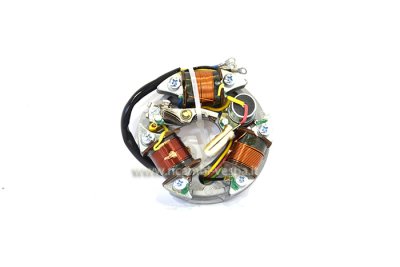 Kompletter Stator 6 Volt 25 Watt für Vespa 90 2°&#x2F;​R&#x2F;​SS&#x2F;​100&#x2F;​125 VMA&#x2F;​PV, auch geeignet für Vespa 50 N&#x2F;​L&#x2F;​R&#x2F;​Special&#x2F;​SS (D) 