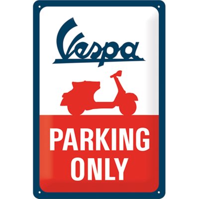 Locandina in latta Vespa Parking Only 