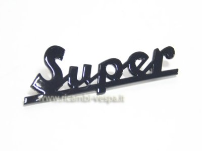 &quot;Super&quot; badge in midnight blue aluminum for Vespa 125&#x2F;150 Super 