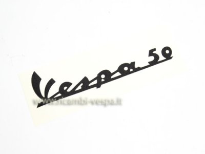 Etiqueta Vespa 50 adhesiva de color negro para Vespa 50 N V5A1T 11600 &gt; 